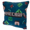 Grey-Blue-Green - Back - Minecraft Character Filled Cushion