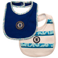 Blue-White - Front - Chelsea FC Baby Bibs (Pack of 2)