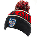 Navy Blue-White-Red - Front - England FA Bobble Beanie