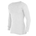 White - Front - FLOSO Mens Thermal Underwear Long Sleeve Vest Top (Viscose Premium Range)