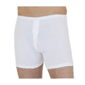 White - Front - Mens Thermal Underwear Trunks Polyviscose Range (Pack Of 2) (British Made)