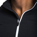 Black - Close up - Trespass Mens Ronson Quick Dry Long Sleeve Active Top