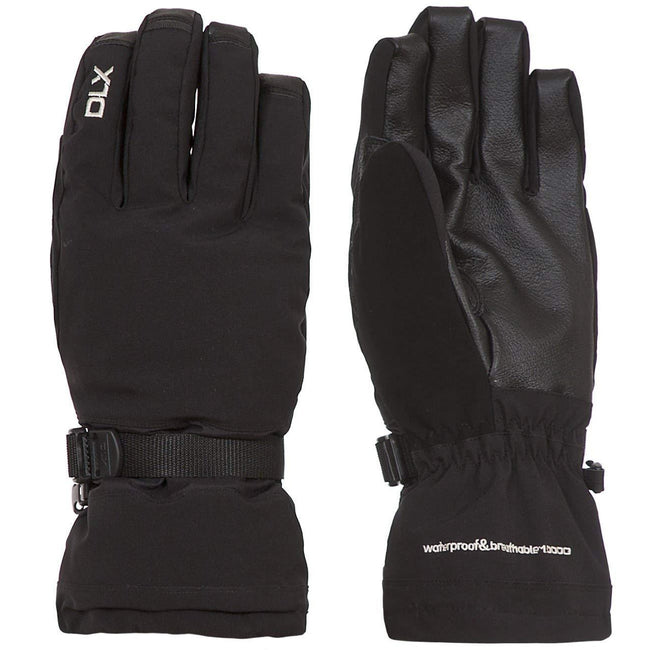Black - Front - Trespass Spectre Ski Gloves