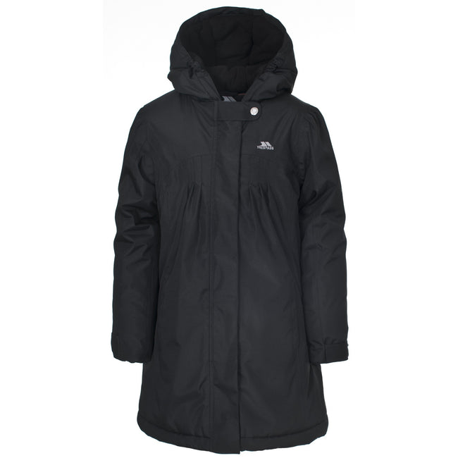 Black - Front - Trespass Childrens Girls Vee TP50 Waterproof Jacket
