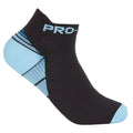 Blue-Grey - Back - Pro-Tonic Womens-Ladies Compression Trainer Liner Socks (Pack Of 2)