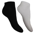 Black - Side - Panda Stick Womens-Ladies Bamboo Trainer Liner Socks (Pack Of 3)