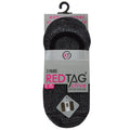 Black-White-Grey - Side - Redtag Active Womens-Ladies Invisible Trainer Socks (3 Pairs)