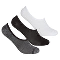 Black-White-Grey - Front - Redtag Active Womens-Ladies Invisible Trainer Socks (3 Pairs)