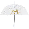 Clear - Front - X-Brella Womens-Ladies Bride Dome Umbrella