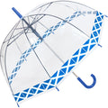 Clear-Blue - Back - X-Brella Scottish Trim Dome Umbrella