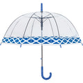 Clear-Blue - Front - X-Brella Scottish Trim Dome Umbrella