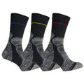 Black - Front - Simply Essentials Mens Heavy Duty Fusion Power Work Socks (Pack Of 3)