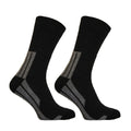 Black - Front - Simply Essentials Mens Wool Blend Active Boot Socks (Pack Of 2)