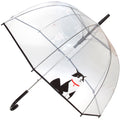 Clear-Black - Front - X-Brella Unisex Adults 23in Transparent Cat Stick Umbrella