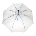 Clear-Black - Back - X-Brella Unisex Adults 23in Clear Canopy Stick Umbrella