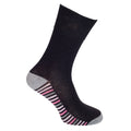 Black-Purple-Pink - Back - Cottonique Womens-Ladies Comfort Fit Spotted Heart Socks (6 Pairs)