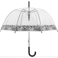 Clear-White-Black - Side - X-brella Snakeskin Bordered Umbrella