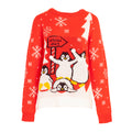 Red - Front - Brave Soul Womens-Ladies Christmas Animal Snow Jumper