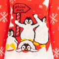 Red - Back - Brave Soul Womens-Ladies Christmas Animal Snow Jumper